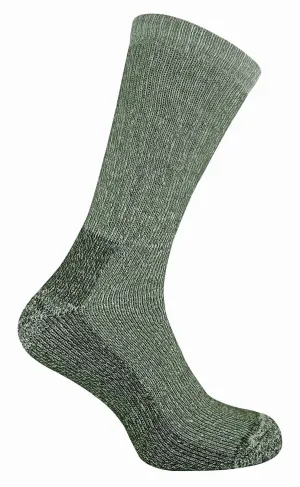 2 Pairs Mens Wool Rich Hiking Socks - SE071 (WRHM03)GREEN