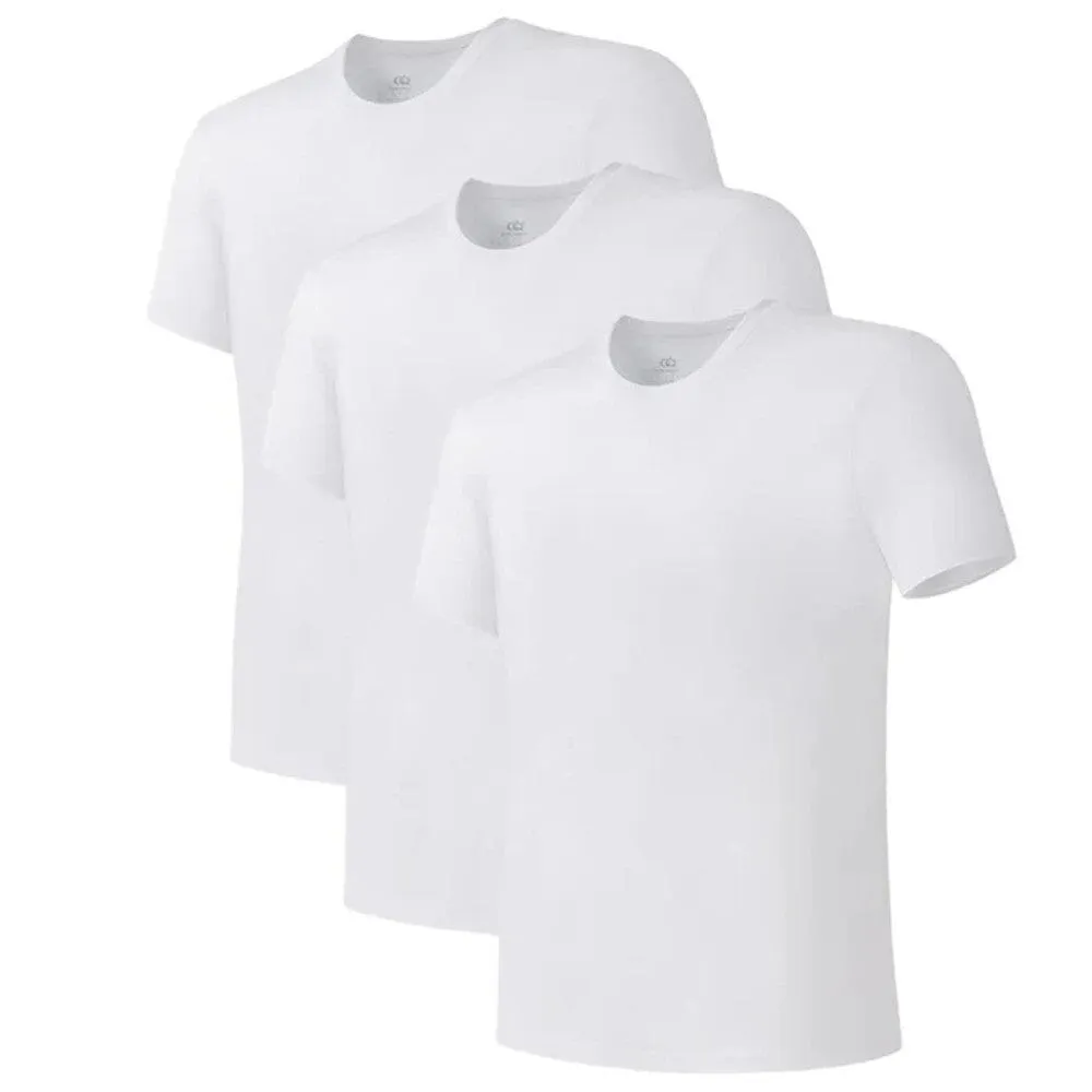 3-Pack: H.O.D. Men's 100% Cotton Crew Neck Short Sleeve T-Shirts