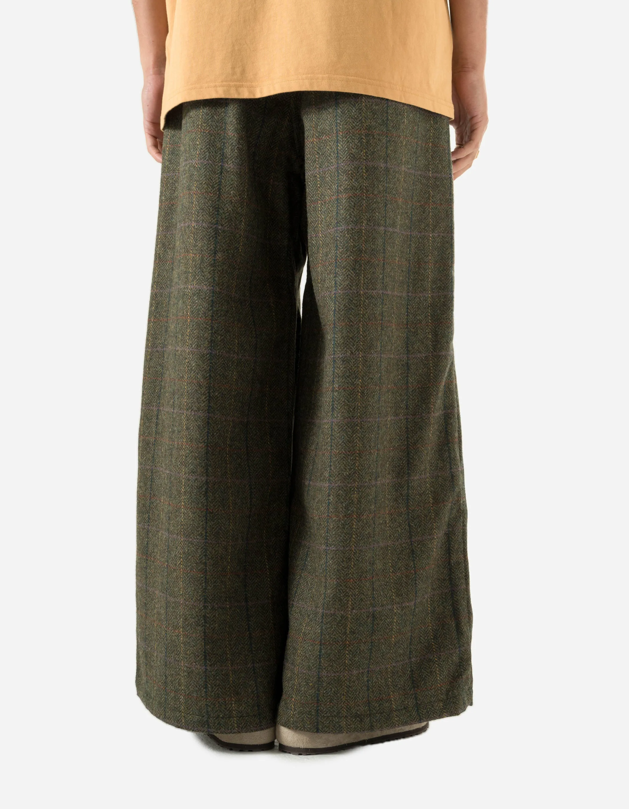 5334 Wool Hakama Track Pants Olive