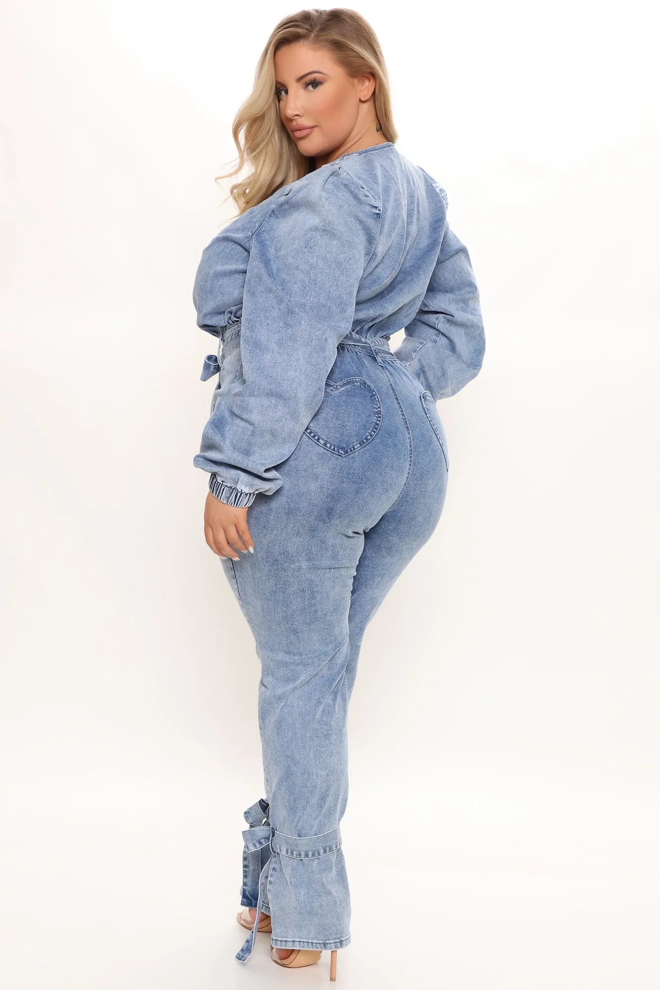 Back At It Denim Jumpsuit - Denim