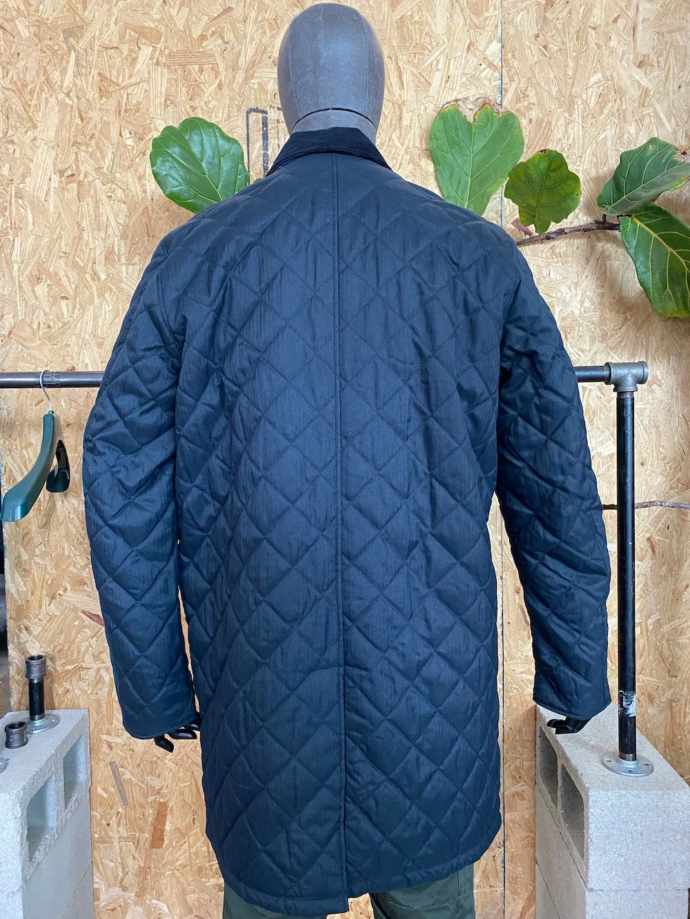 Barbour Men's Quilted Mac Jacket - Navy