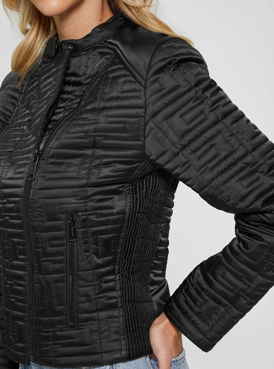 Black Marine Quilted Jacket