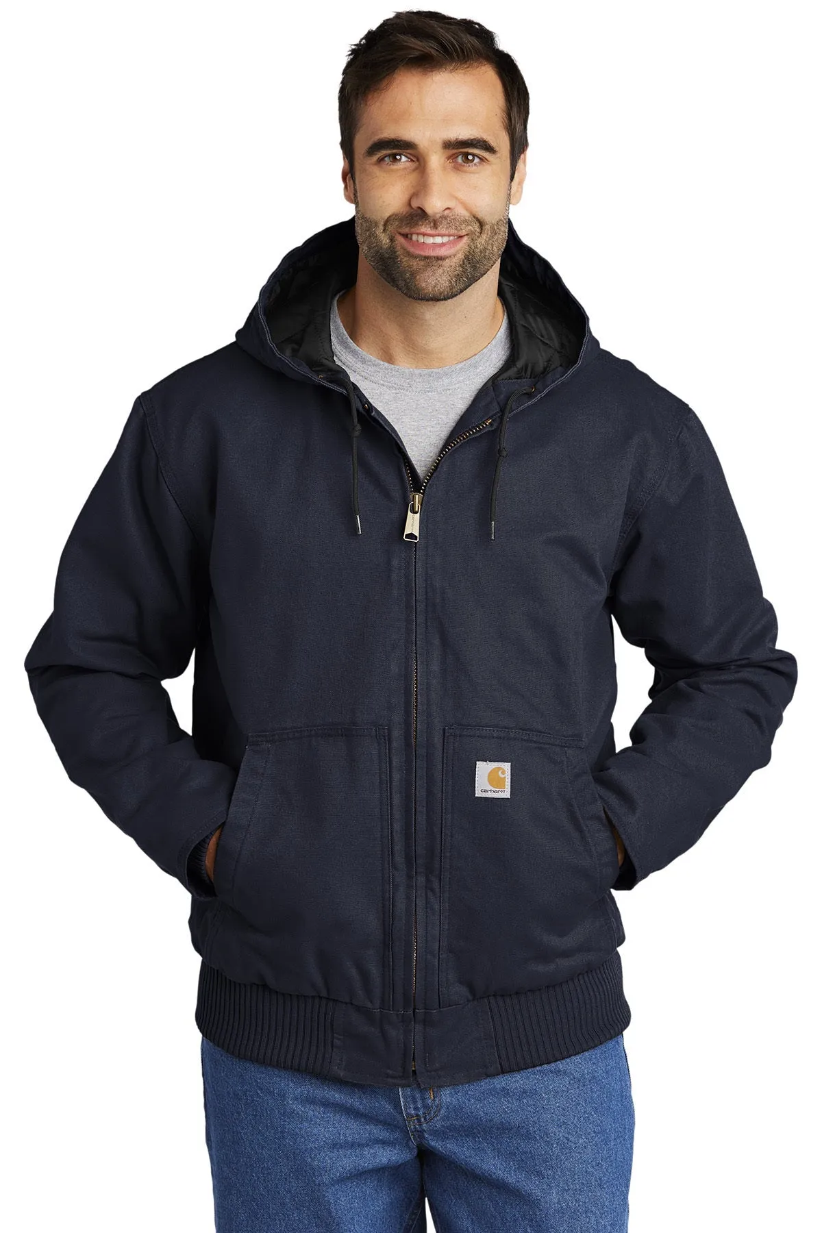 Carhartt Washed Duck Custom Jackets, Navy