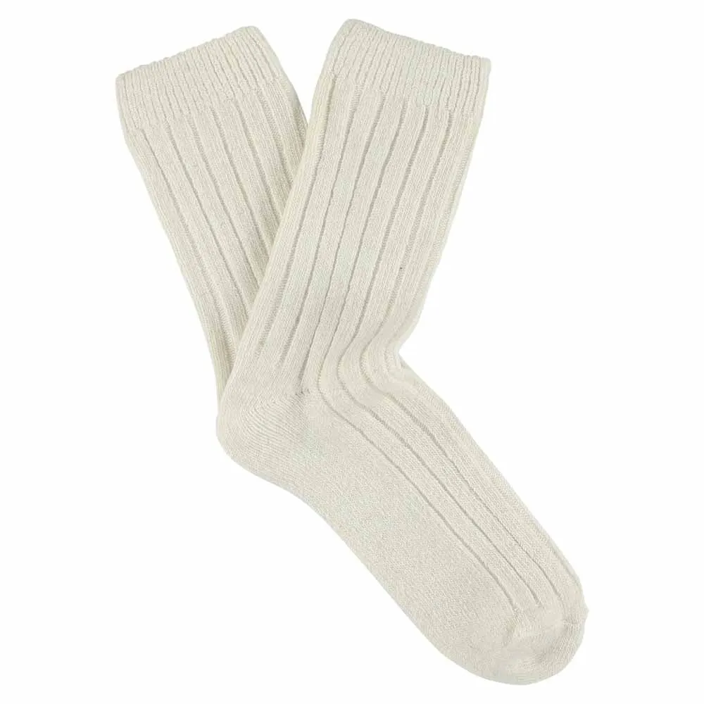 Cashmere Crew Socks Women - Ecru