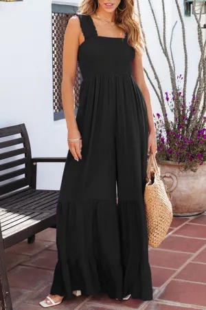 Casual Solid Fold Loose Jumpsuits