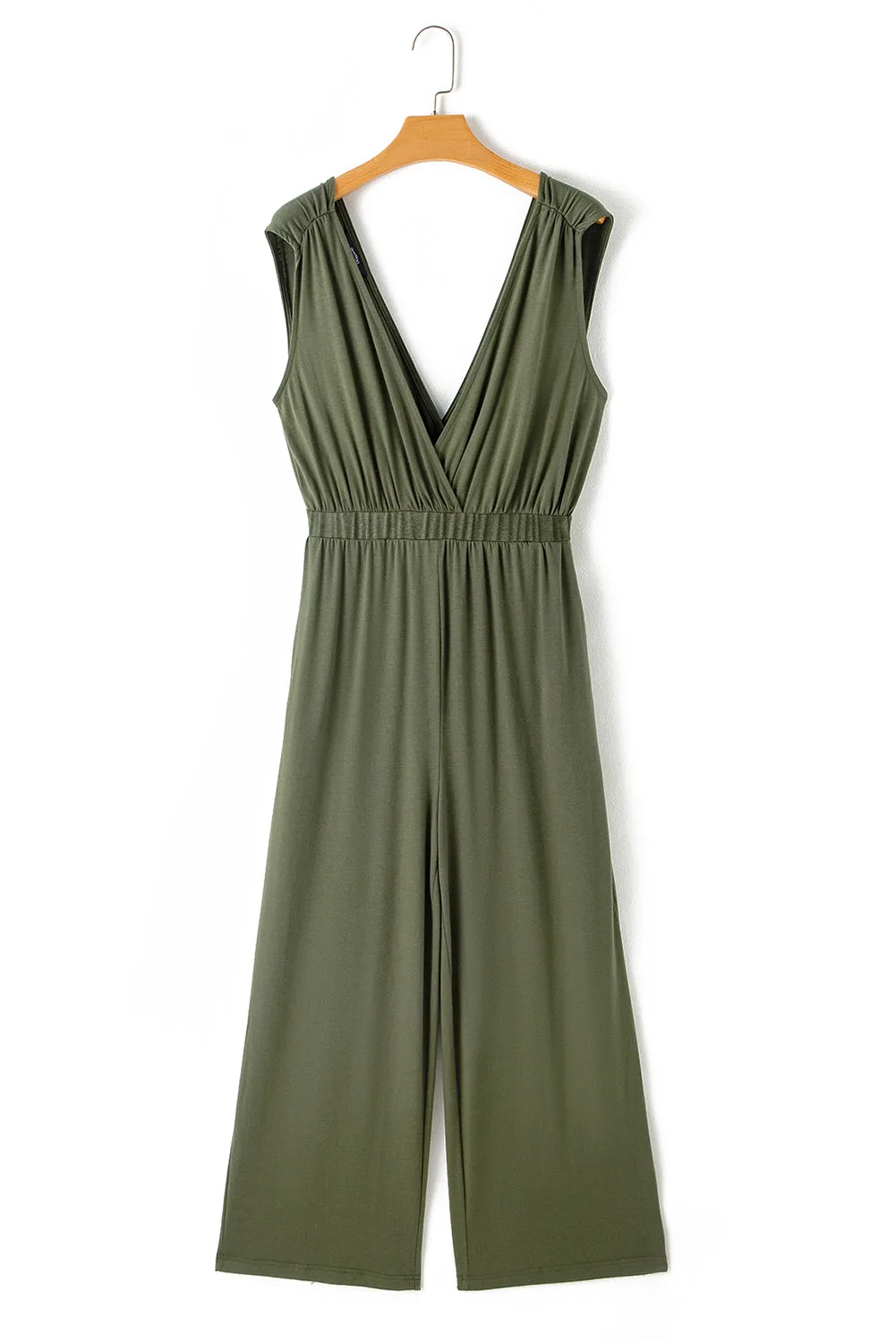 Crisscross Wide Leg Backless Jumpsuit