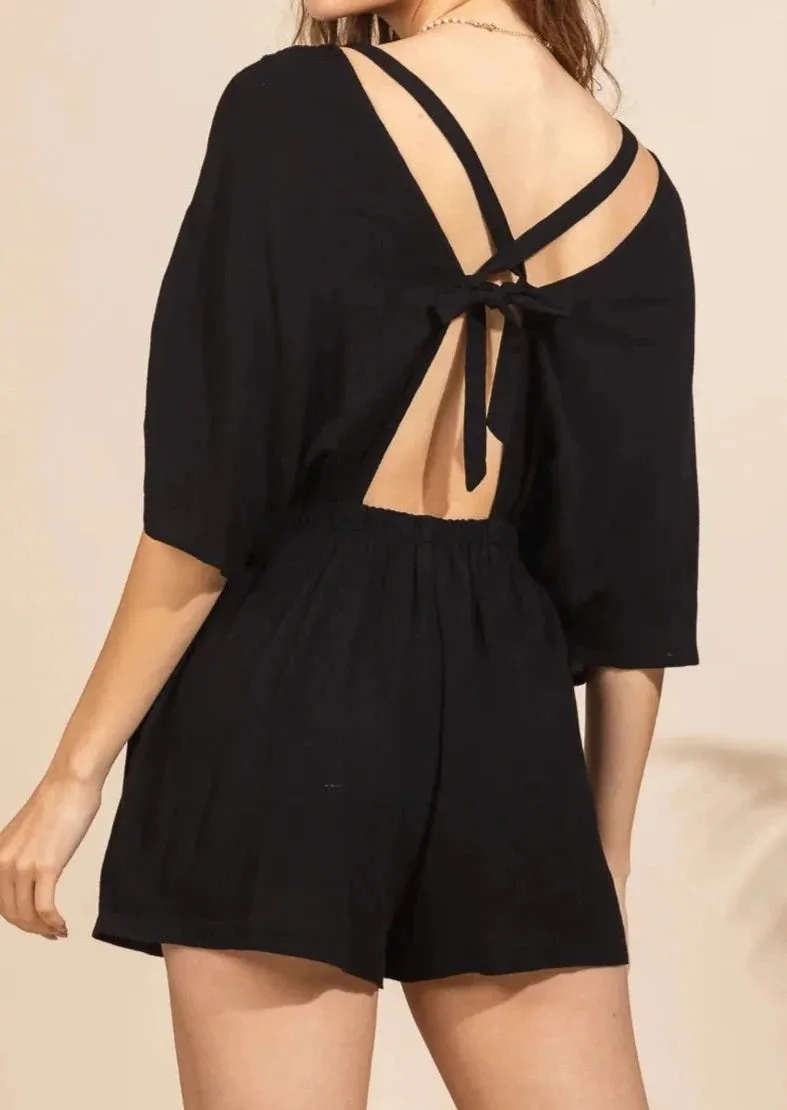 Cross Back Romper