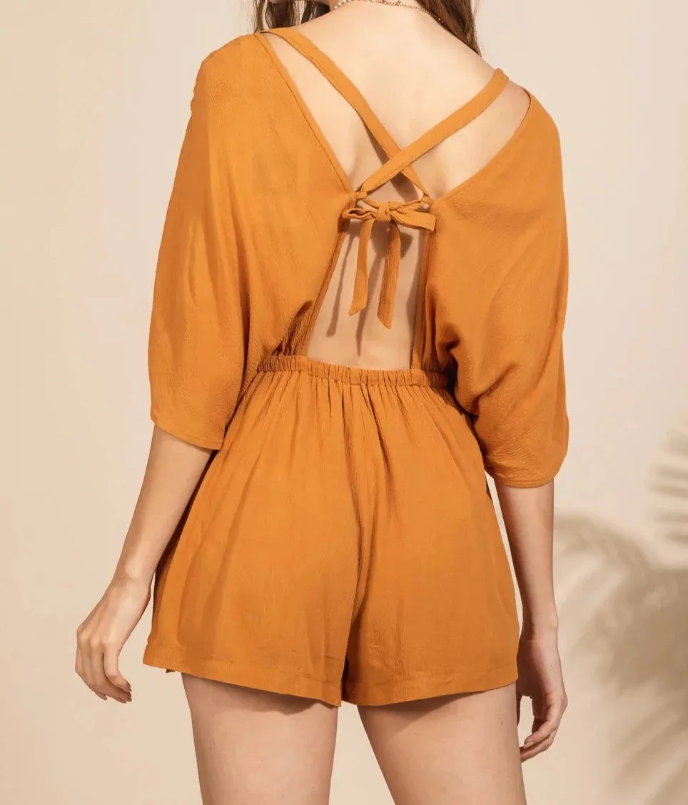 Cross Back Romper