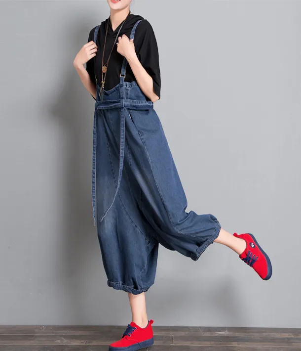 Denim Casual Spring Denim Overall Loose Women Jumpsuits QYCQ35