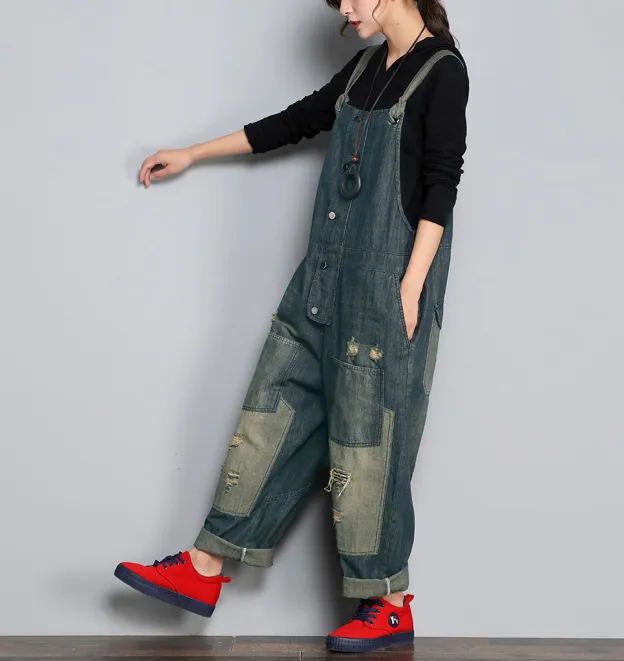 Denim Casual Spring Denim Overall Women Jumpsuits QY12