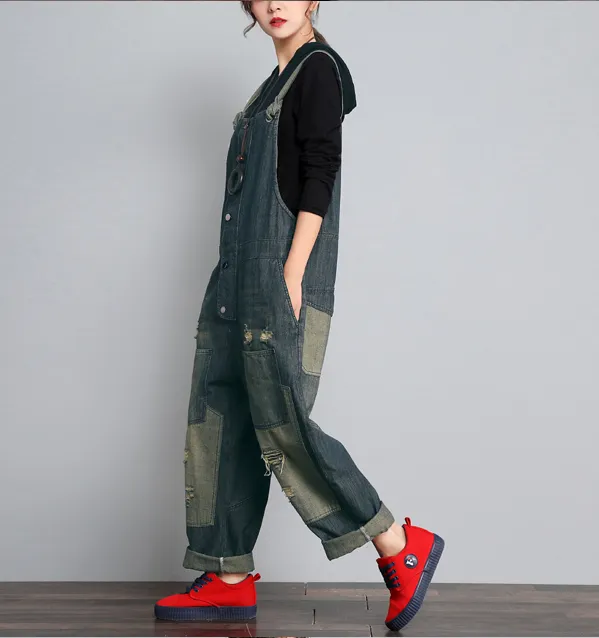 Denim Casual Spring Denim Overall Women Jumpsuits QY12