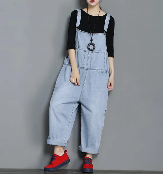 Denim Casual Spring Denim Overall Women Jumpsuits QY6