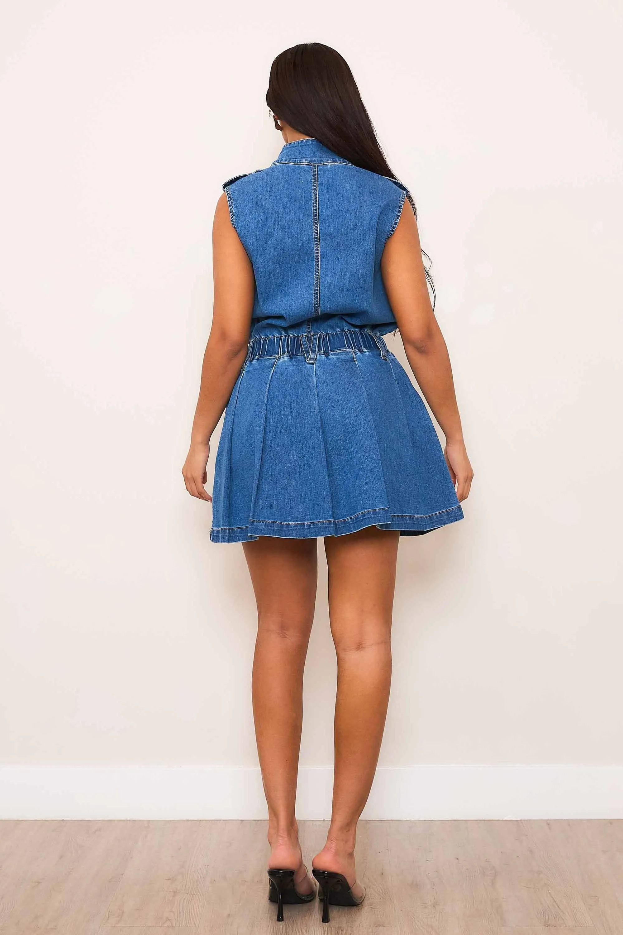 Denim Romper Dress