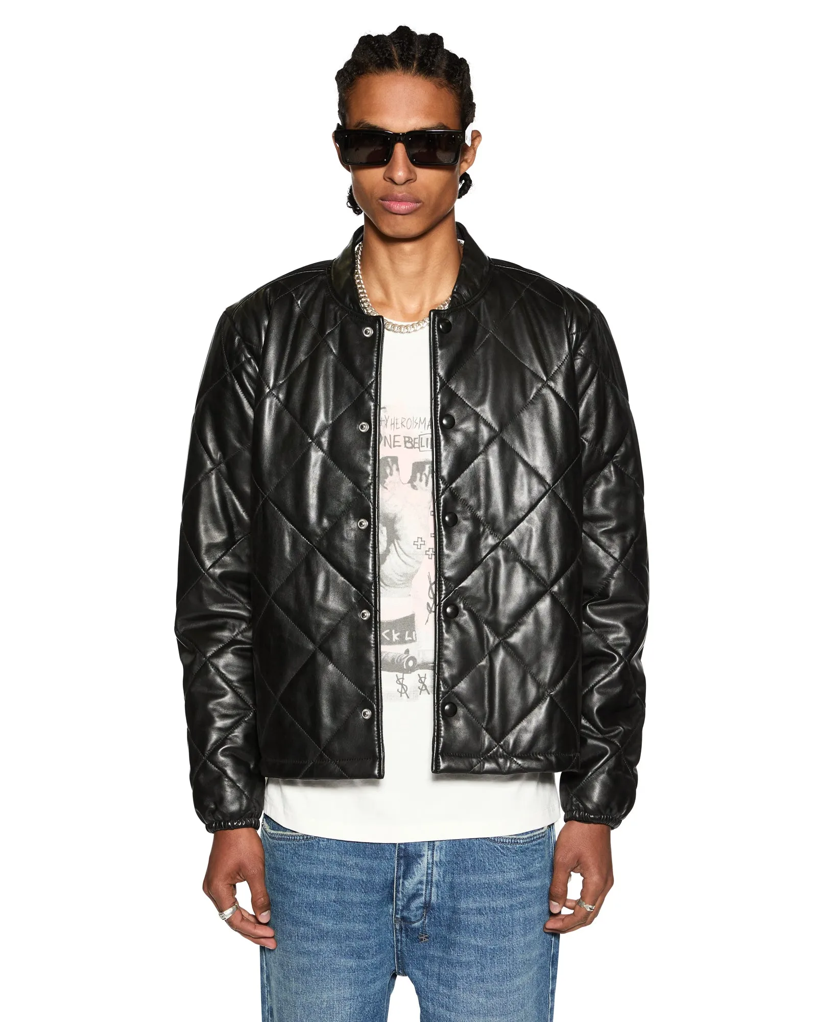 ECLIPSE QUILTED BOMBER BLACK