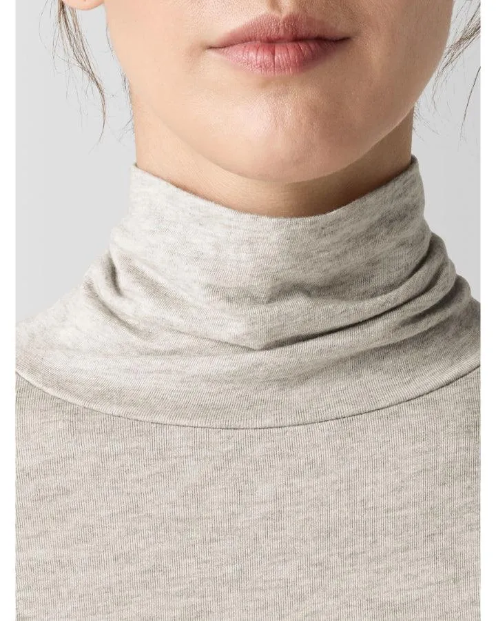 Eileen Fisher Sheer Knit Turtleneck Top