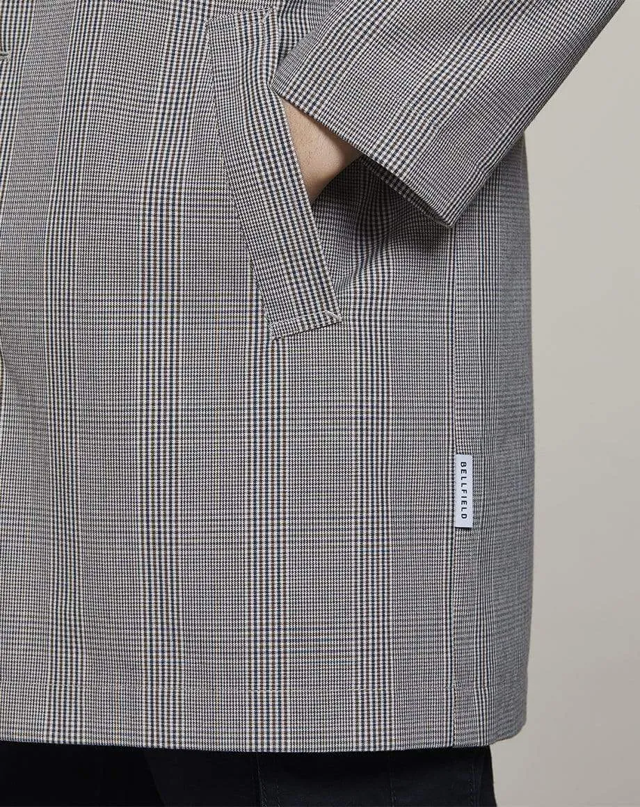 Elmer Checked Mens Mac | Stone Check