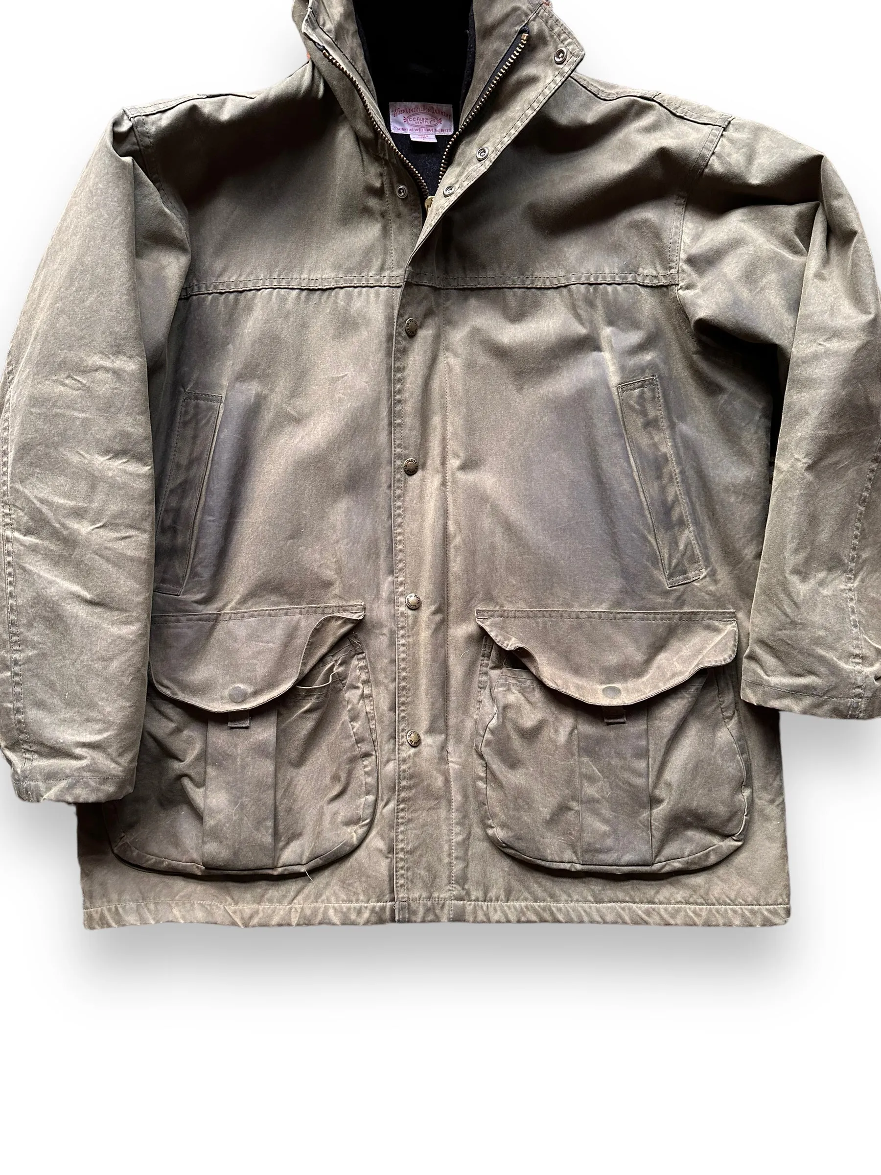 Filson Foothills Parka SZ L |  Filson Tin Cloth Jackets Seattle | Barn Owl Vintage Clothing Seattle