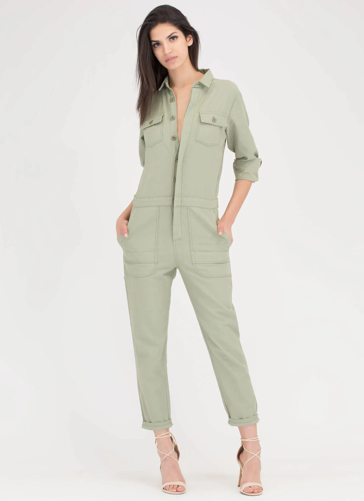 Fleur Days Embroidered Utility Jumpsuit