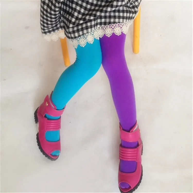 Girls Two Tone Tights