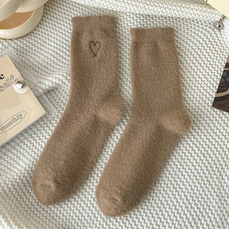 Gohobi Warm Velvet Heart Socks