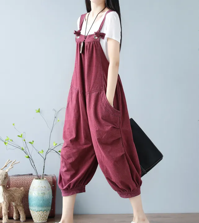 Handmade Denim Casual Spring Denim Overall Women Jumpsuits