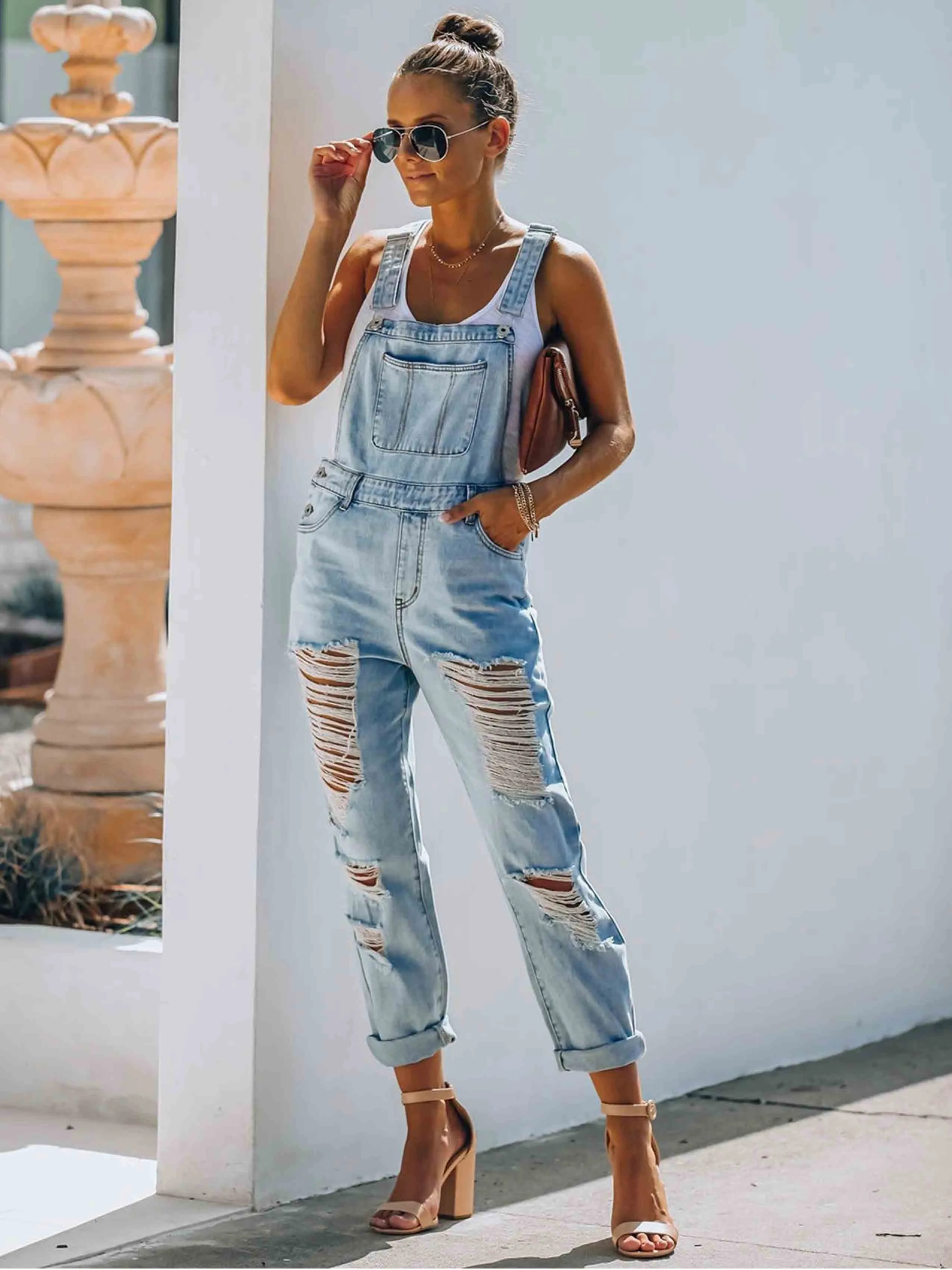 iForgirls Ripped Denim Jumpsuit