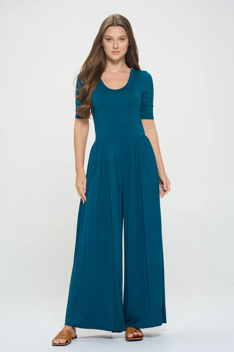 Jana Short Sleeve Knit Jumpsuit