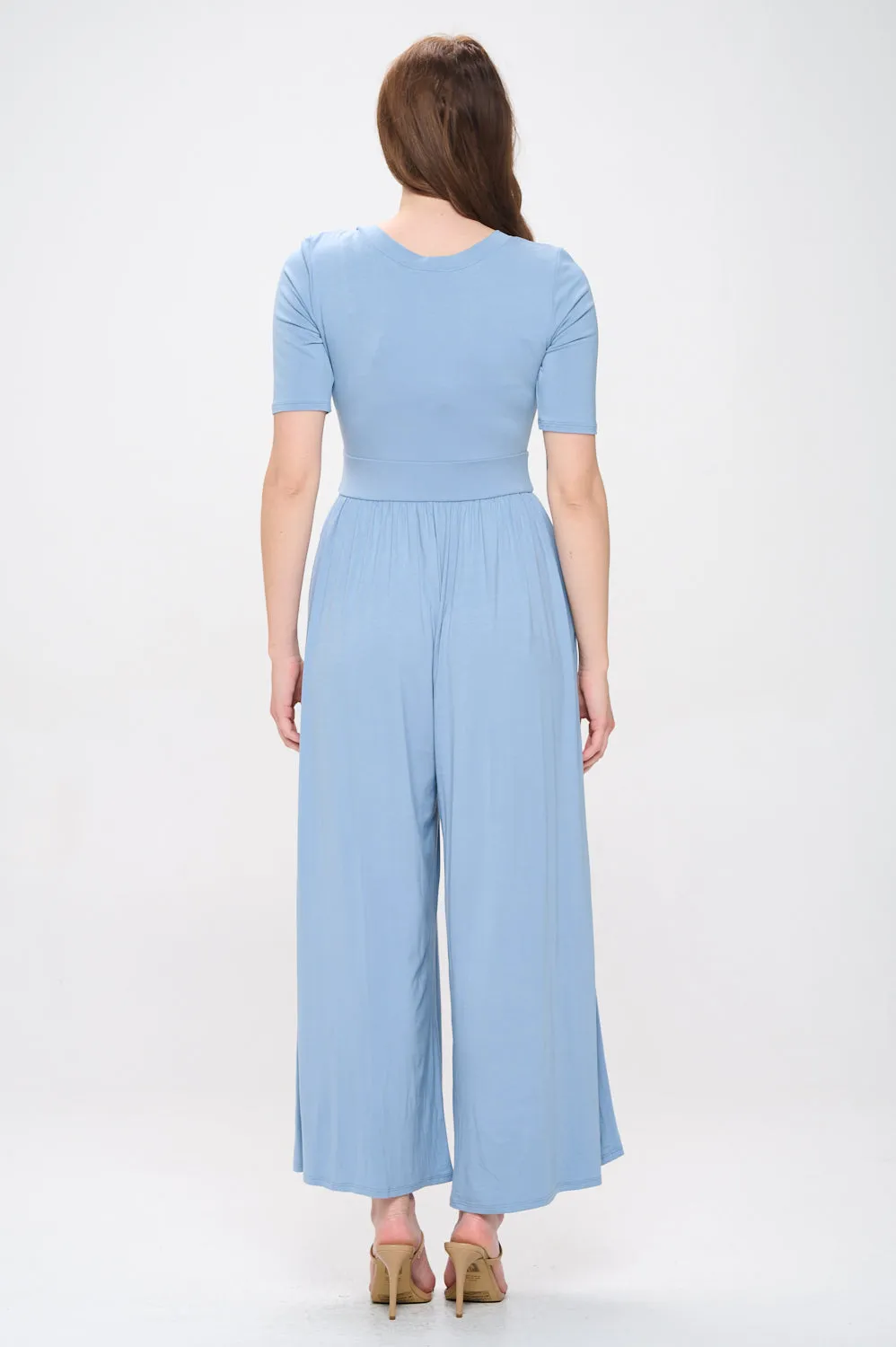 Jana Short Sleeve Knit Jumpsuit