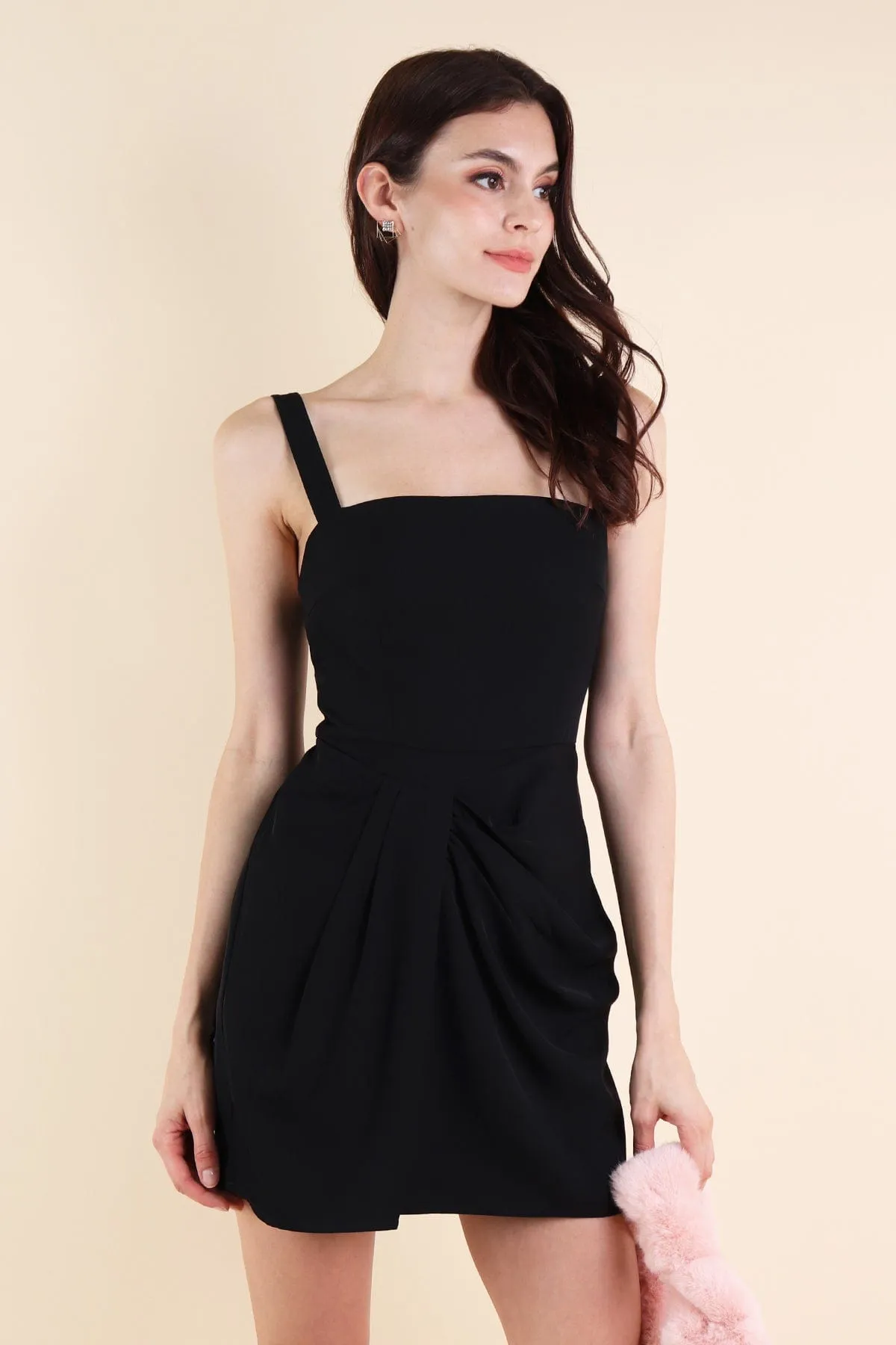 JOSIE ROMPER DRESS IN BLACK