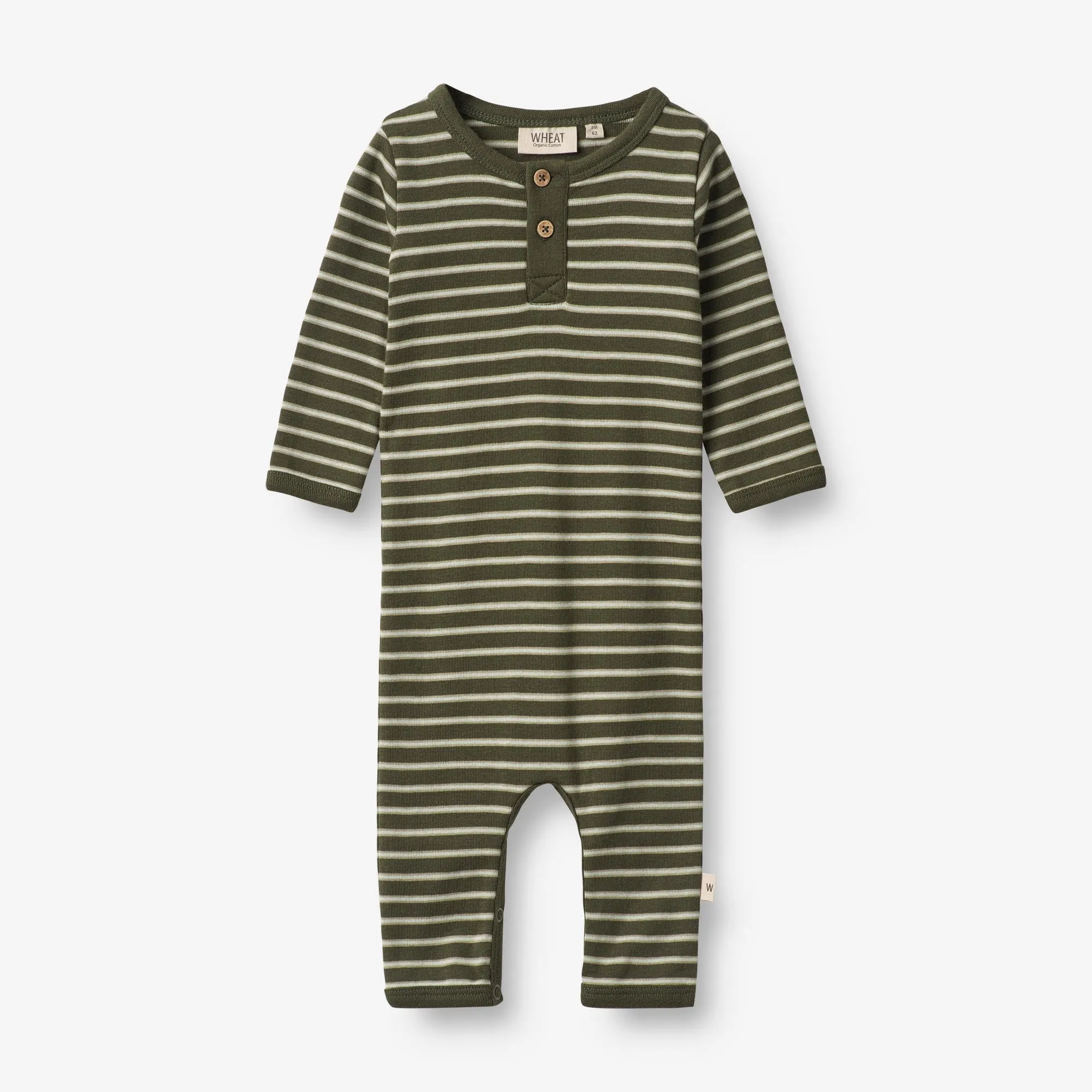 Jumpsuit Finn | Baby - dark green stripe