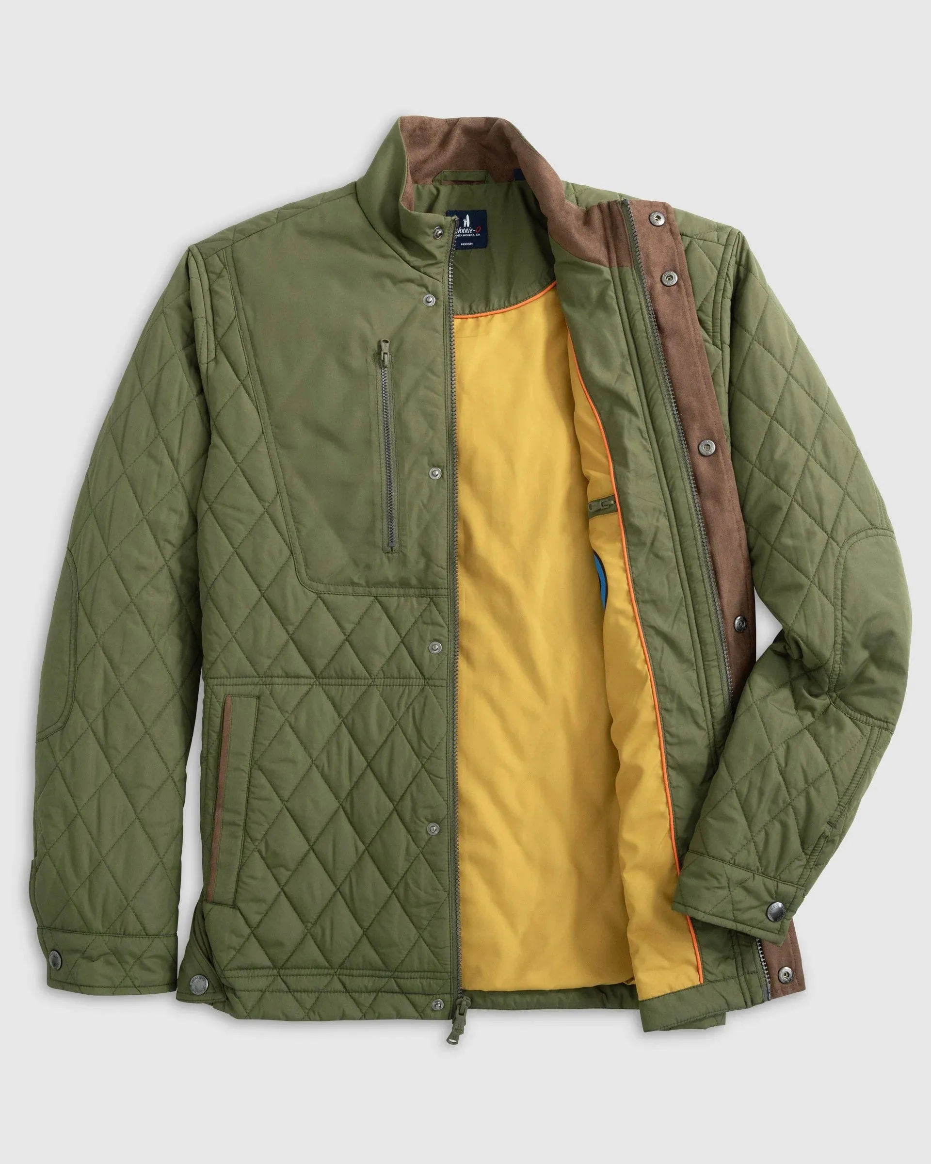 Juno Quilted Snap Jacket in Mangrove by Johnnie-O