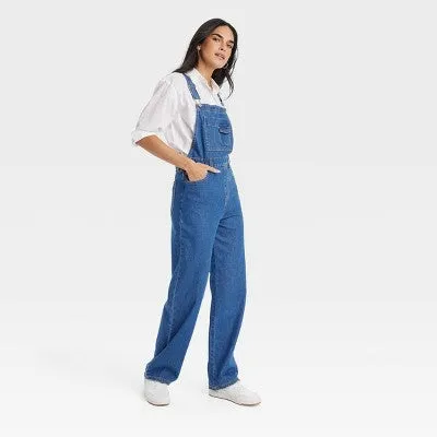 New - Women's 90's Baggy Jumpsuit - Universal Thread Medium Wash 16