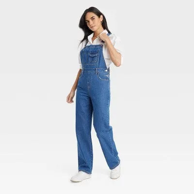 New - Women's 90's Baggy Jumpsuit - Universal Thread Medium Wash 16