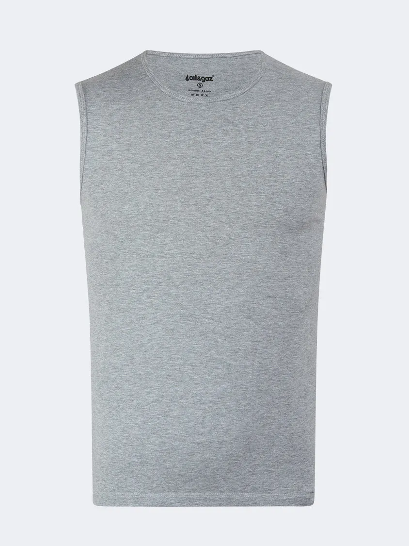 Oil And Gaz V Neck Men Underwear Grey