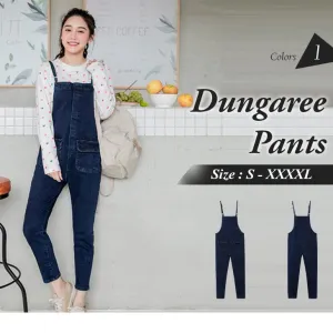 ORANGEBEAR DENIM POCKET DUNGAREE PANTS