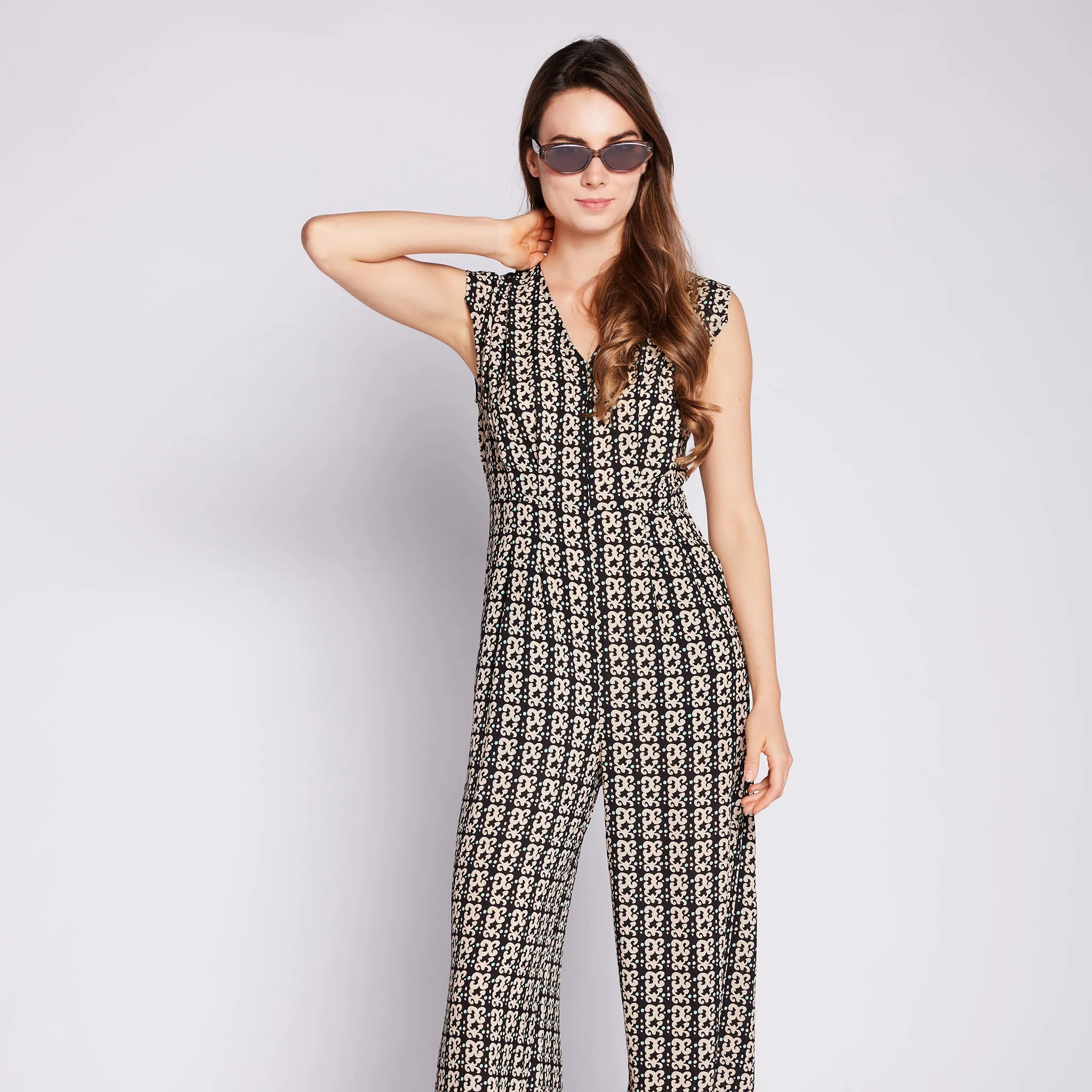 Printed Chiffon Jumpsuit