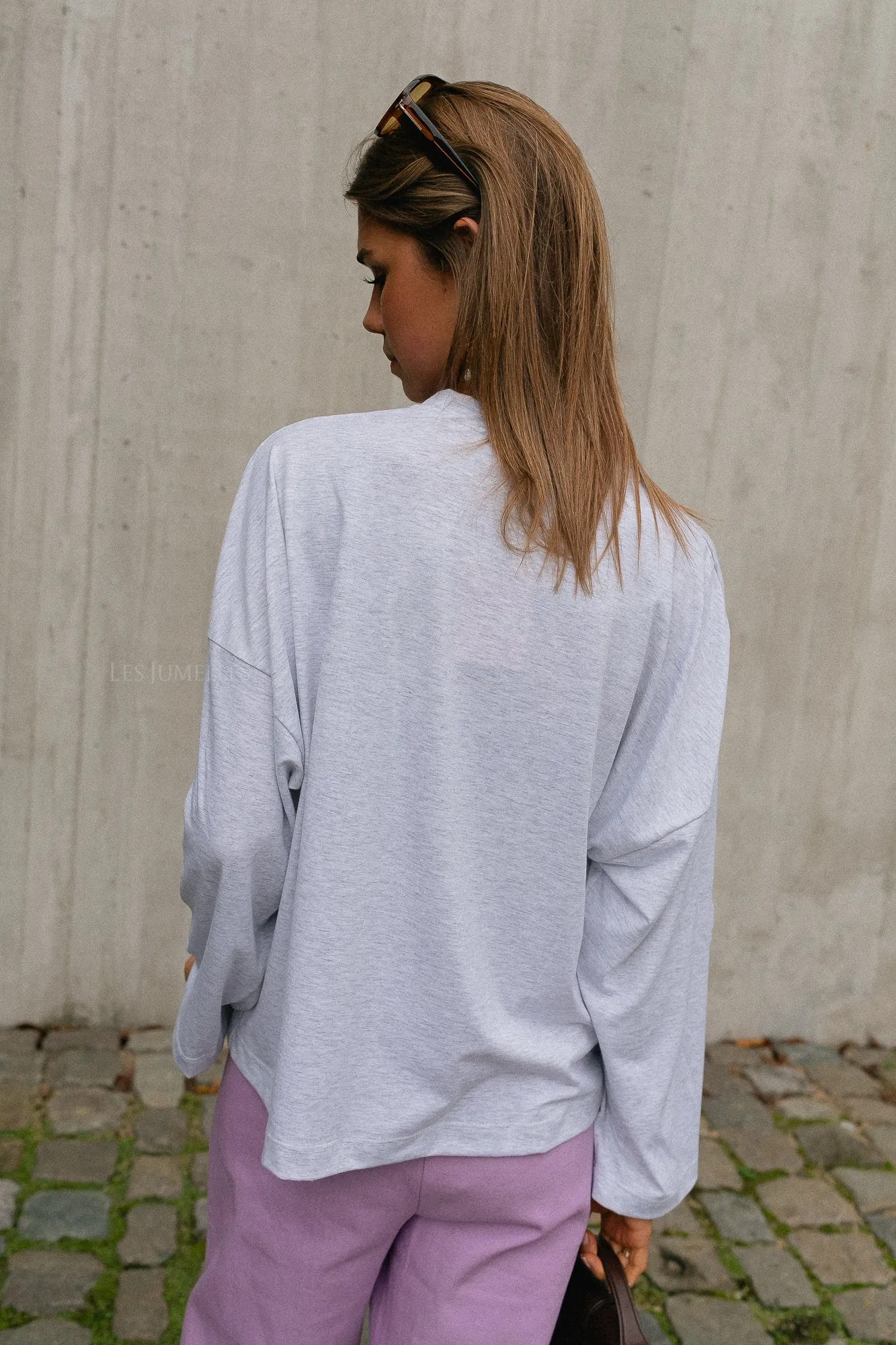 Rachel LS shirt light grey