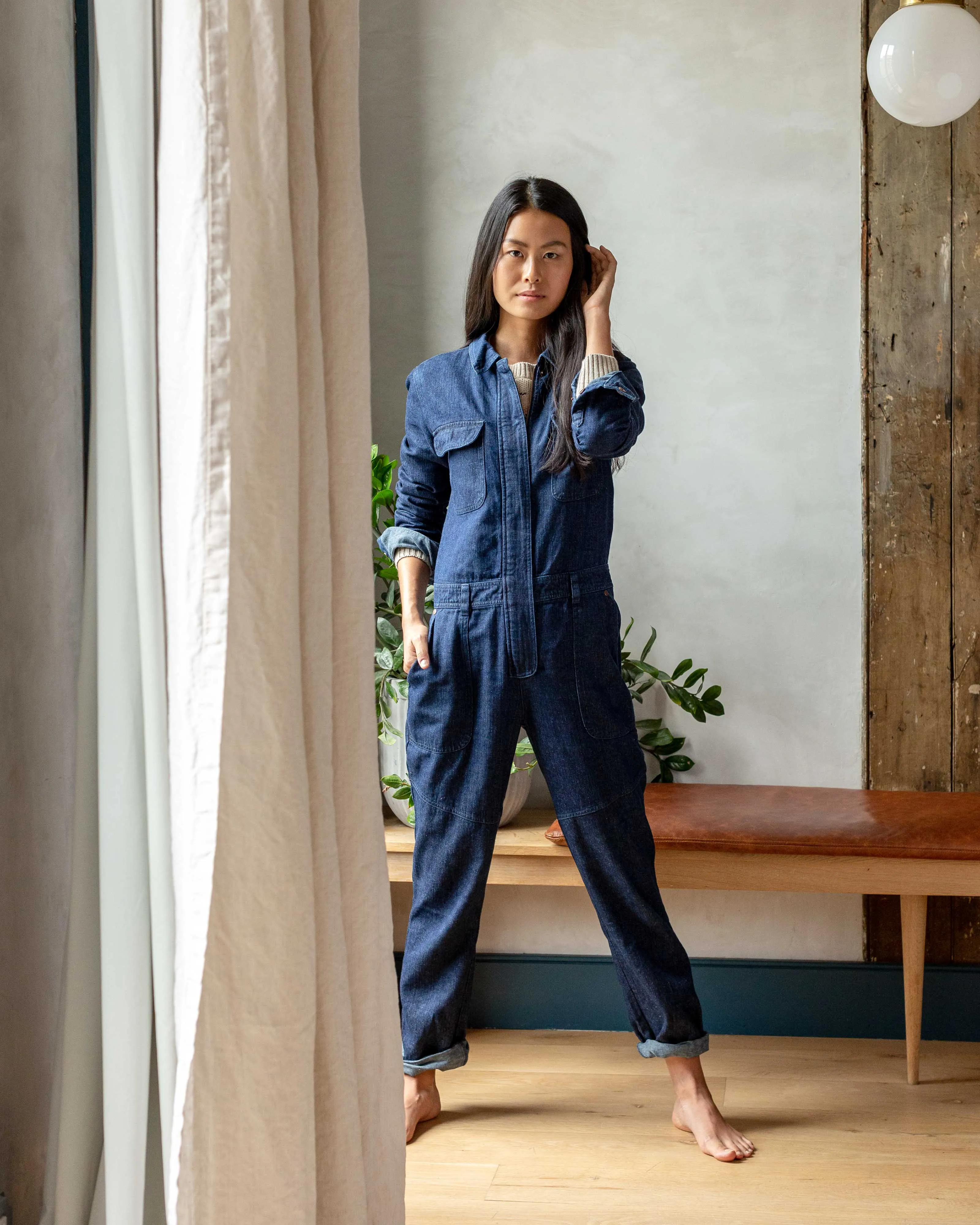 Recycled Denim Coverall