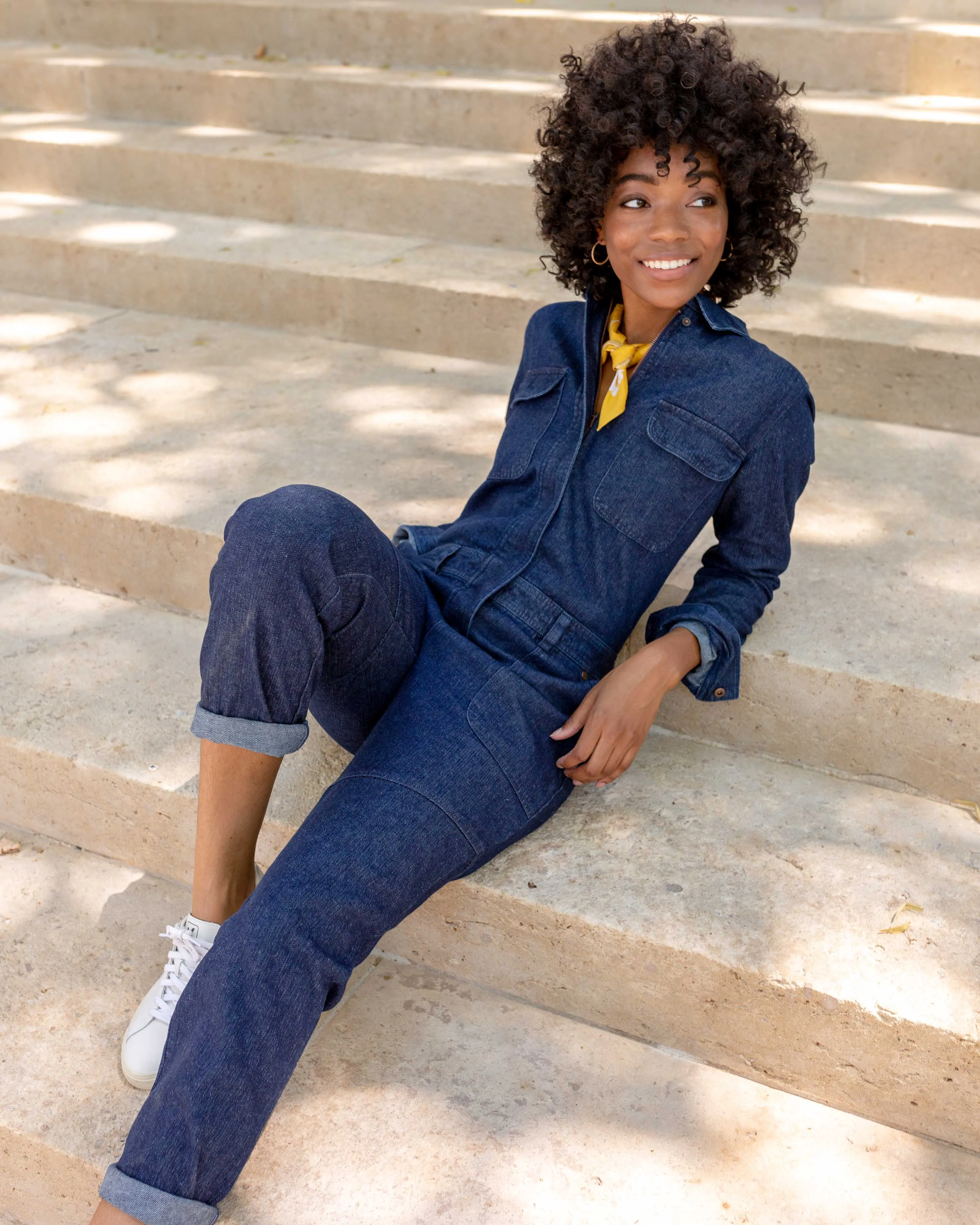 Recycled Denim Coverall