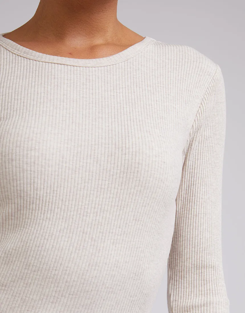 Rib Long Sleeve Oatmeal