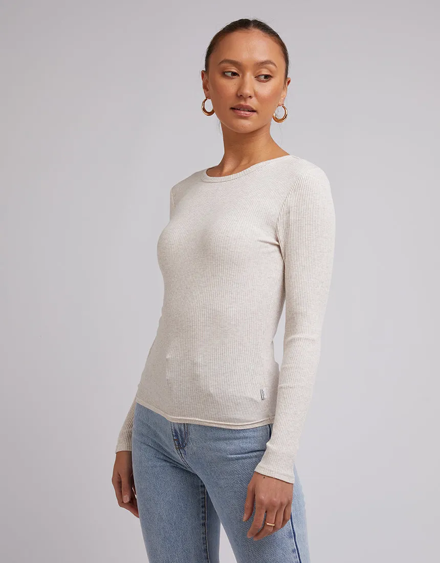 Rib Long Sleeve Oatmeal