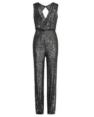 Sequinned Wide-Leg Jumpsuit