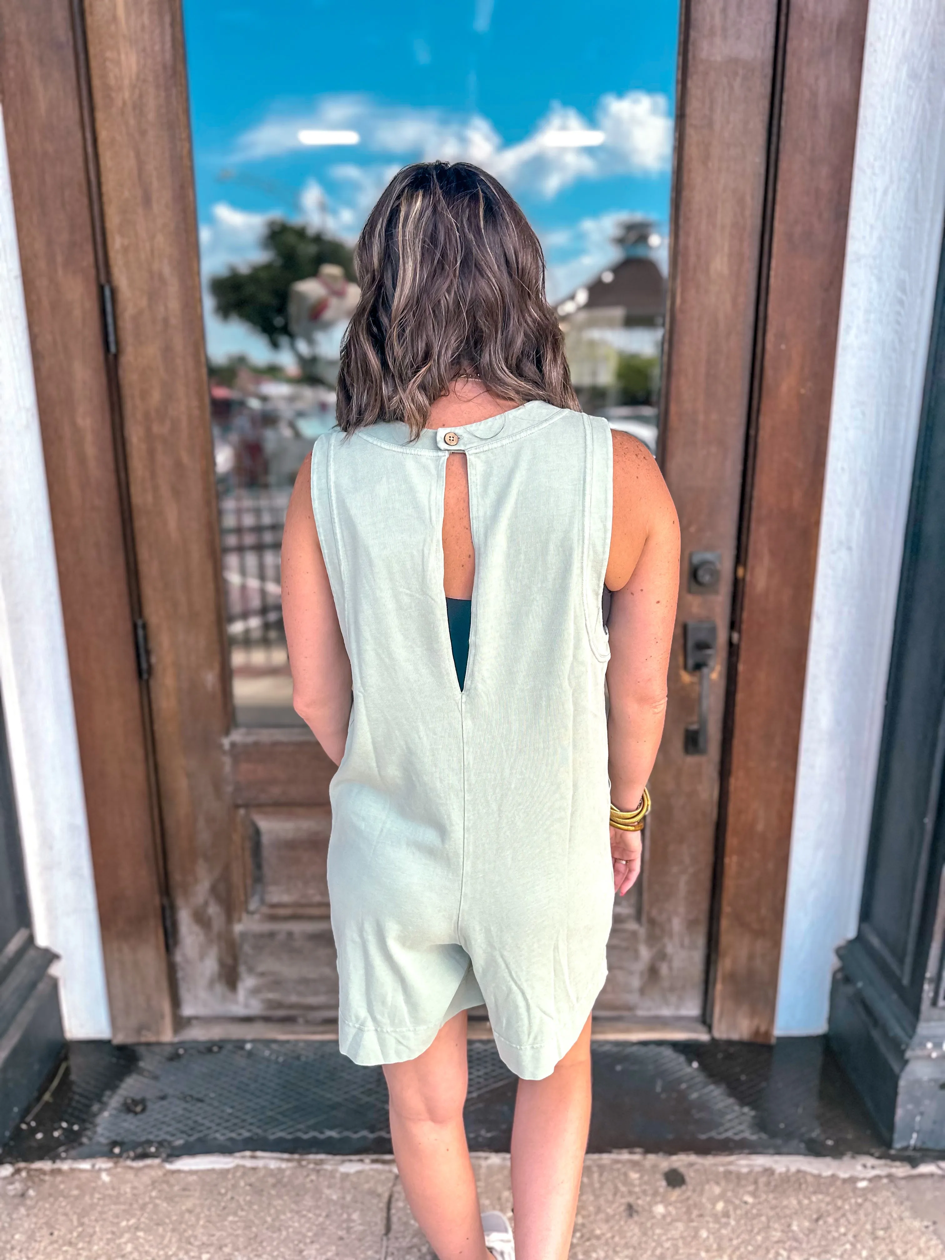 Taking Your Time Romper - Mint