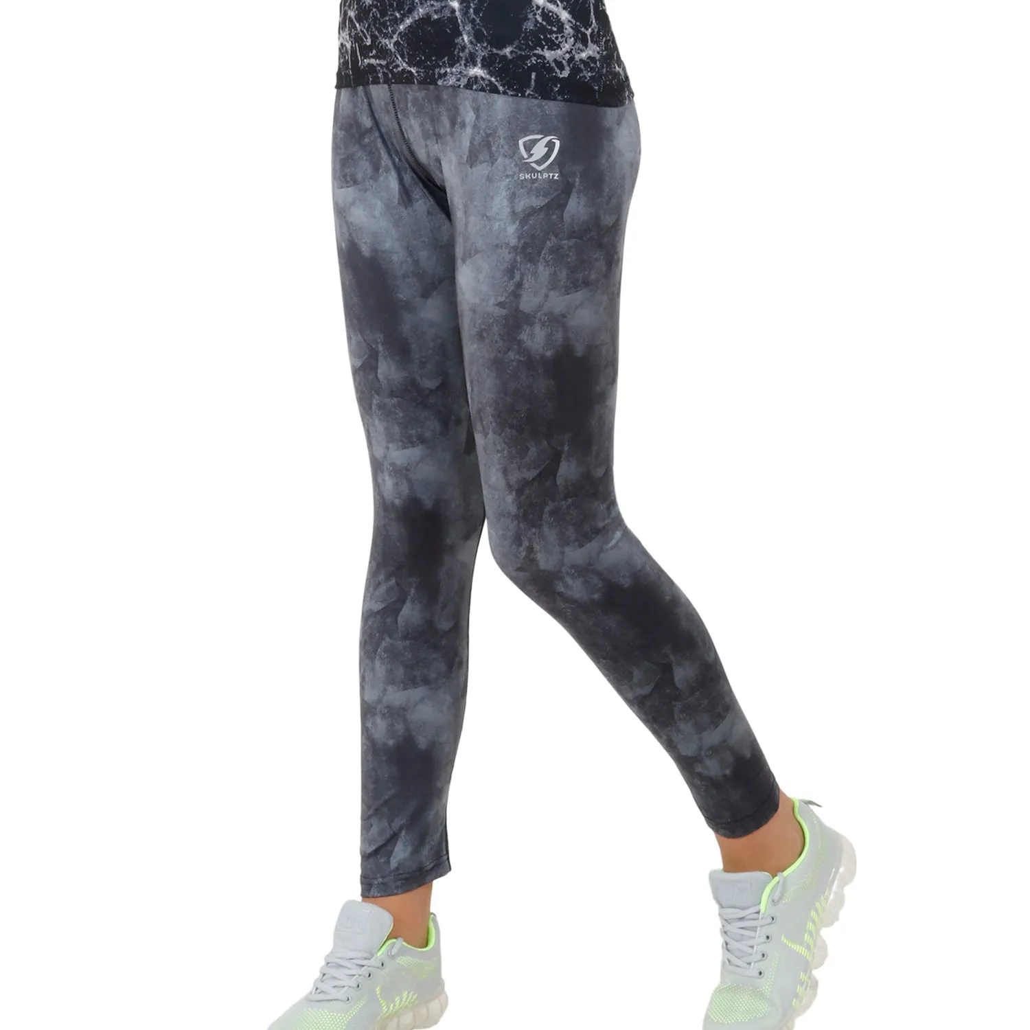 Womens Printed Tights Black