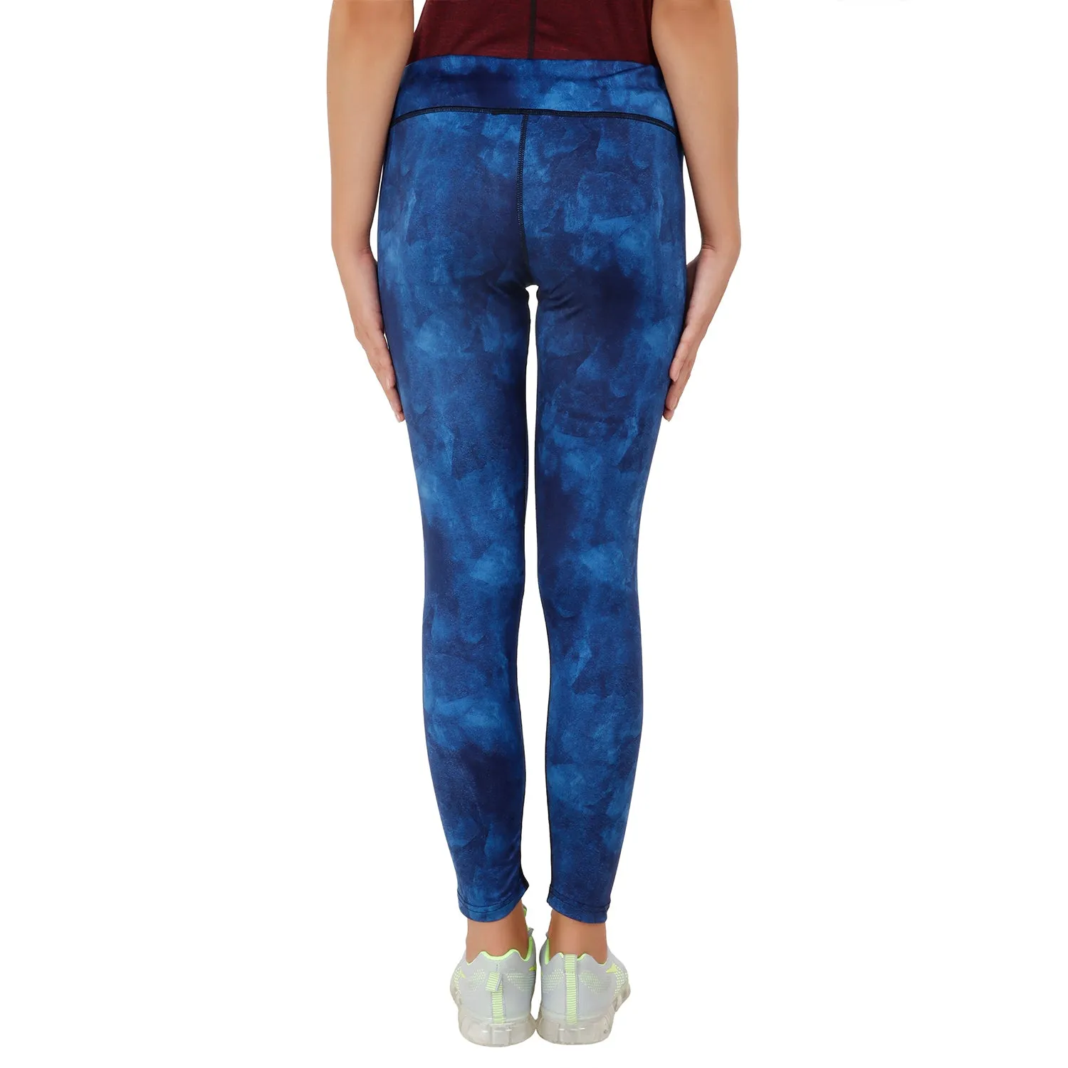 Womens Printed Tights Blue