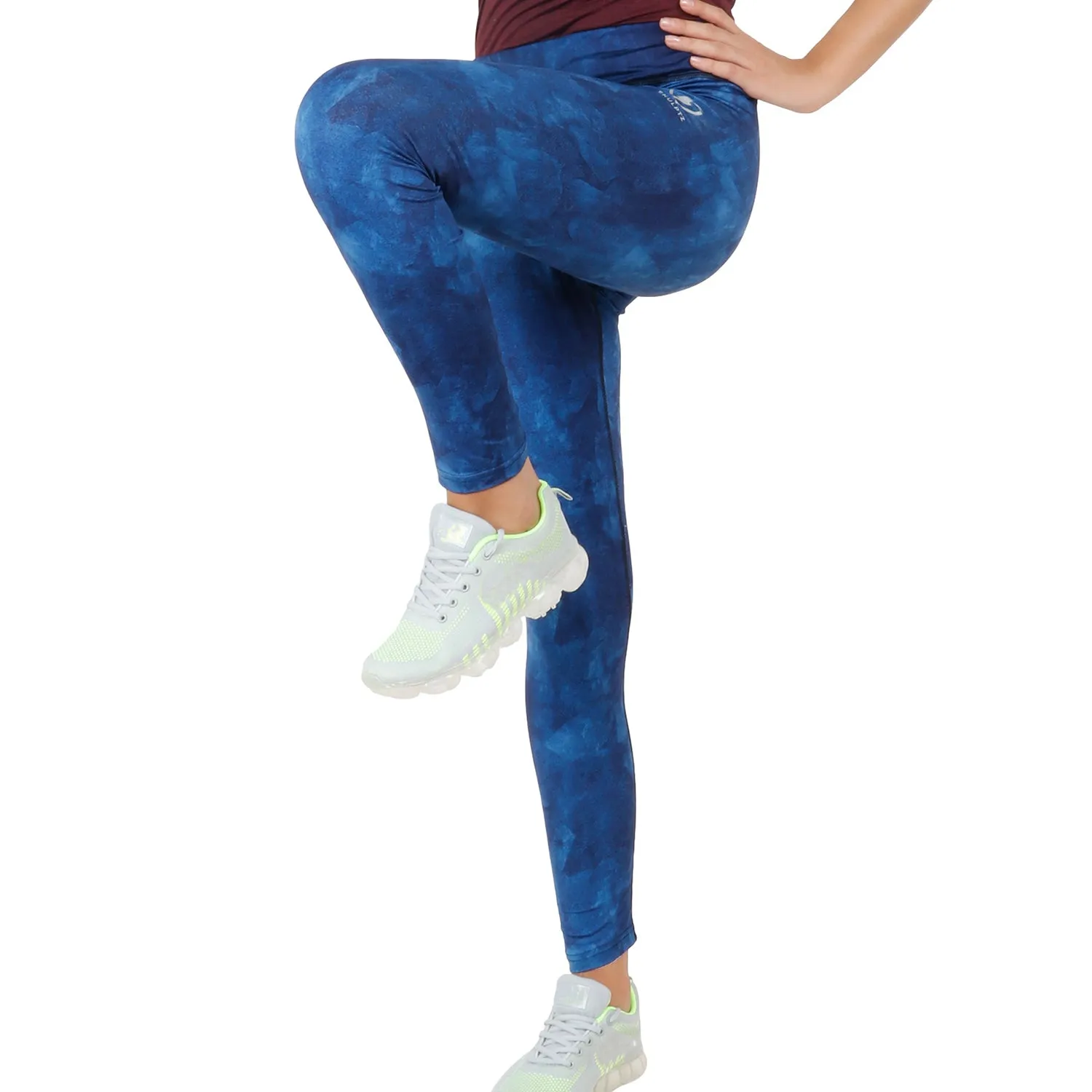 Womens Printed Tights Blue