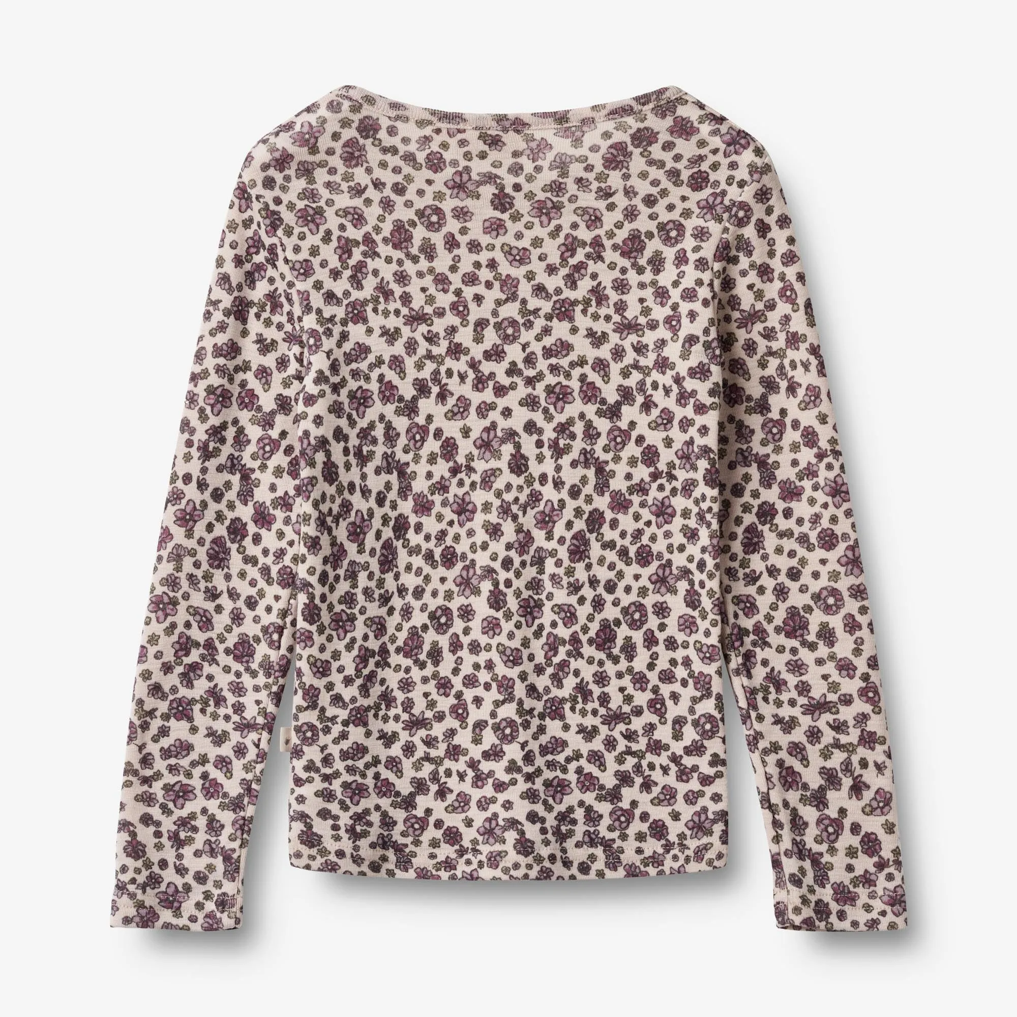 Wool T-Shirt L/S Alfie - autumn flowers