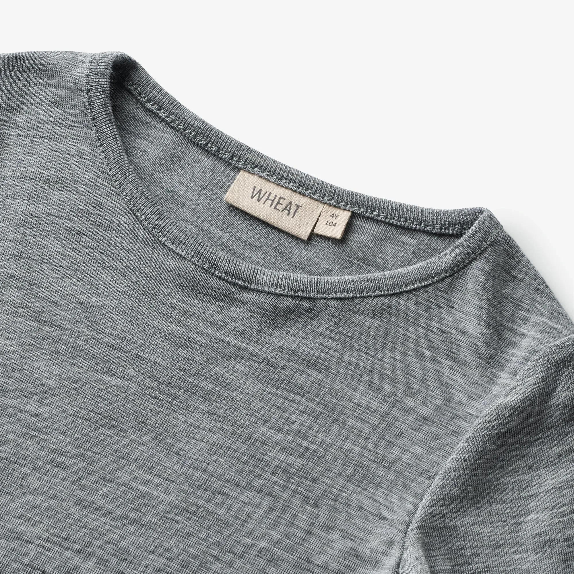 Wool T-Shirt L/S Alfie - melange grey