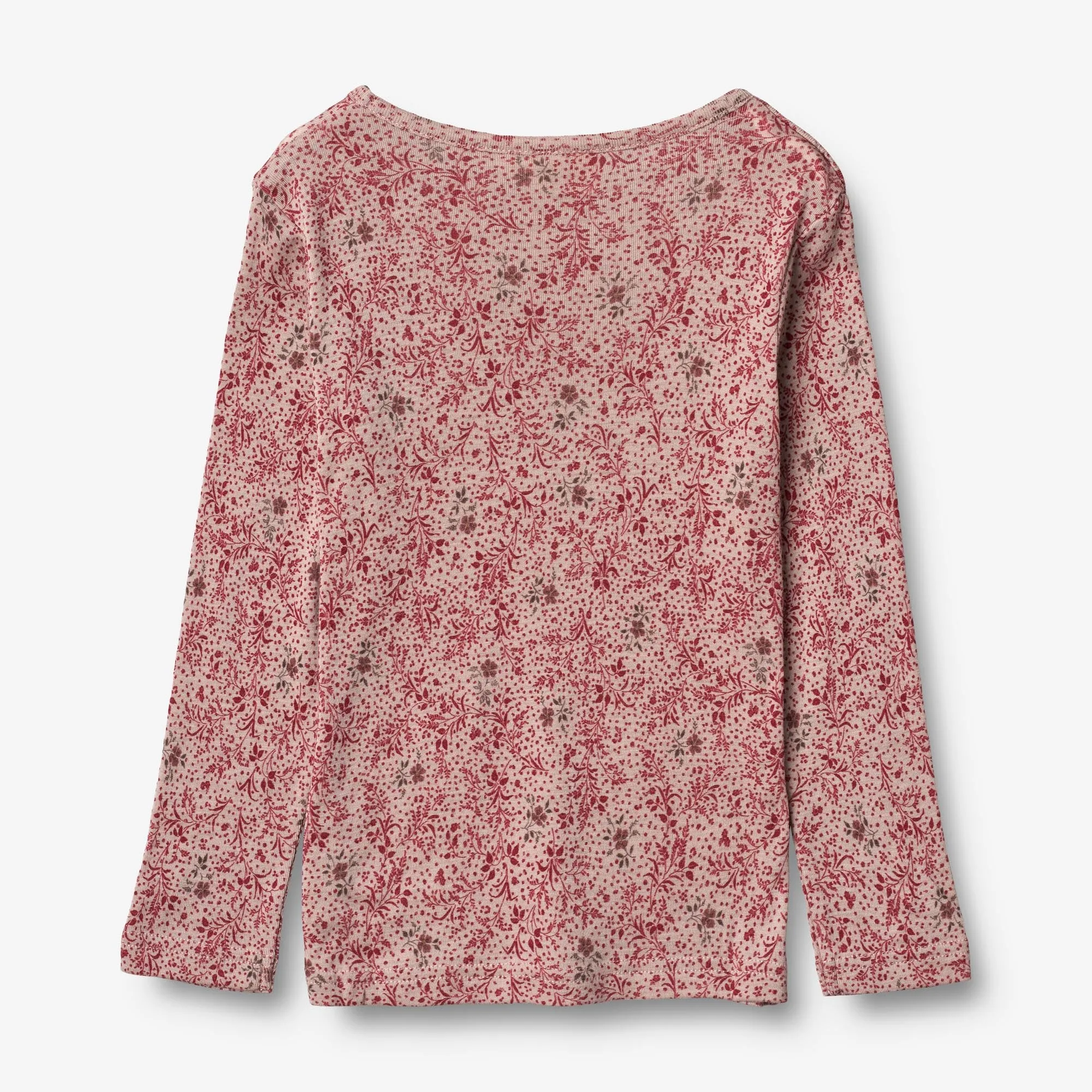 Wool T-Shirt LS - cherry flowers