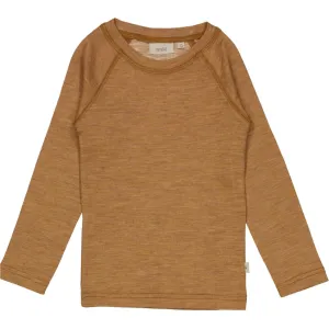 Wool T-Shirt LS - clay melange